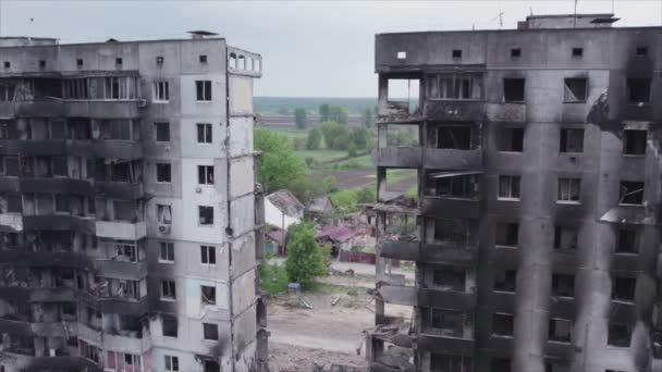 Цьому Відео Показано Зруйнований Житловий Будинок Під Час Війни Україні — стокове відео
