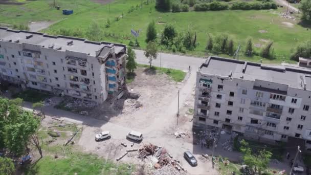 Цьому Відео Показано Зруйнований Житловий Будинок Під Час Війни Україні — стокове відео