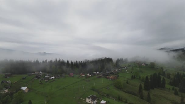 Stock Footage Shows Aerial View Mountain Landscape Carpathians Ukraine Resolution — Stock video