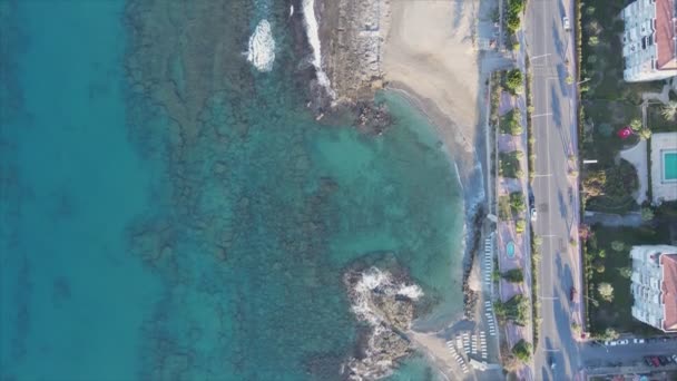 Stock Footage Shows Aerial View Alanya Turkey Resort Town Seashore — Video Stock