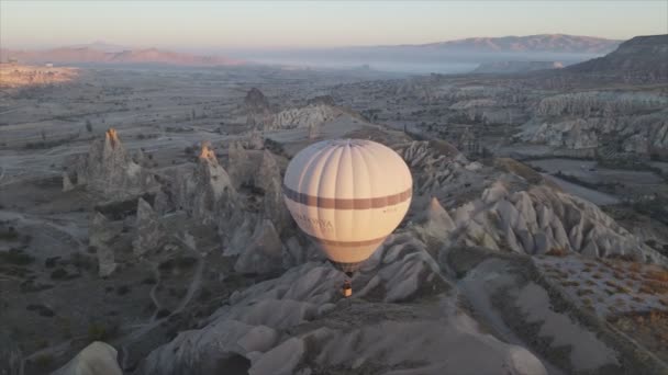 Deze Stockbeelden Tonen Luchtfoto Van Ballonnen Lucht Cappadocië Turkije Resolutie — Stockvideo