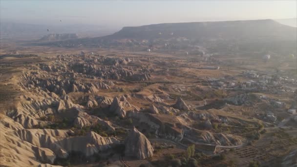 Кадрах Видно Воздушные Шары Небе Над Каппакией Турция Разрешении — стоковое видео