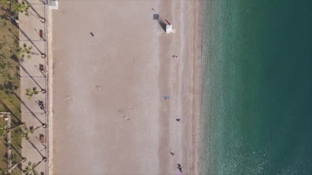 Кадри Показують Вигляд Пляжу Березі Курорту Туреччині Роздільній Здатності — стокове відео