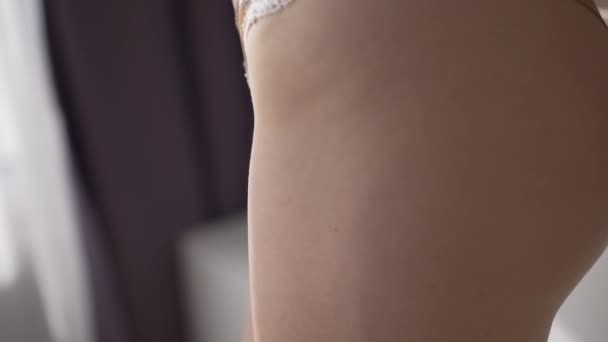 Stock Video Shows Girl Erotic Sexy Lingerie Slow Motion — 图库视频影像