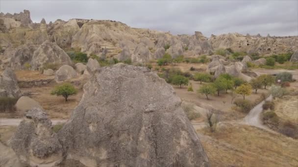Questo Video Mostra Una Visione Aerea Della Cappadocia Turchia Risoluzione — Video Stock