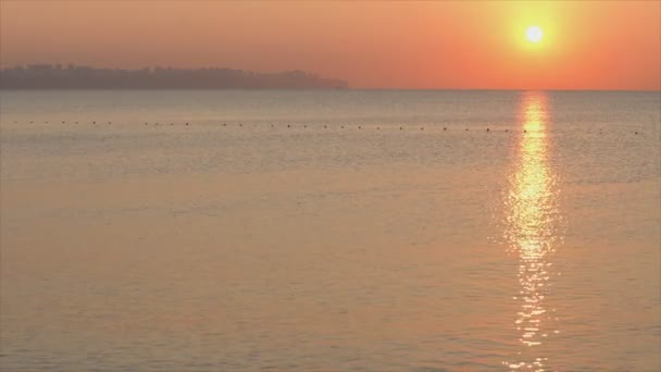 Detta Bestånd Filmen Visar Solen Över Havet Turkiet Upplösning — Stockvideo