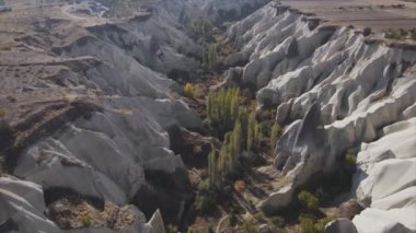 Bu video Türkiye 'nin Kapadokya kentinin 8K çözünürlükteki hava görüntüsünü gösteriyor.