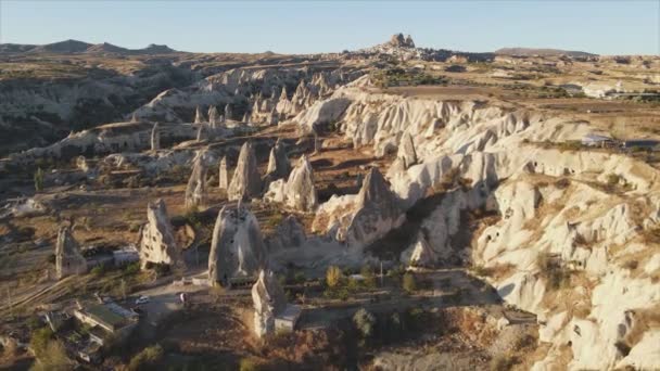 Nagranie Pokazuje Widok Lotu Ptaka Kapadocji Turcji Rozdzielczości — Wideo stockowe