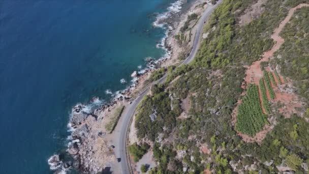 这段库存录像显示了土耳其地中海海岸上空8K分辨率的图像 — 图库视频影像