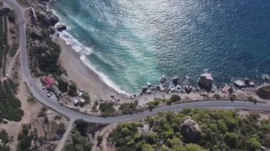 Bu stok görüntüler Türkiye 'deki Akdeniz kıyılarının 8K çözünürlükteki havasını gösteriyor