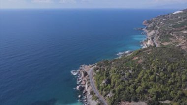 Bu stok görüntüler Türkiye 'deki Akdeniz kıyılarının 8K çözünürlükteki havasını gösteriyor