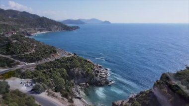 Bu stok görüntüler Türkiye 'deki Akdeniz kıyılarının 8K çözünürlükteki havasını gösteriyor