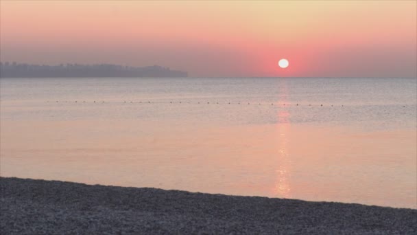 Detta Bestånd Filmen Visar Solen Över Havet Turkiet Upplösning — Stockvideo