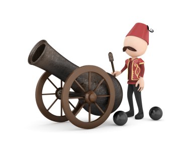 Ramazan ile 3D insan cannon - yalıtılmış