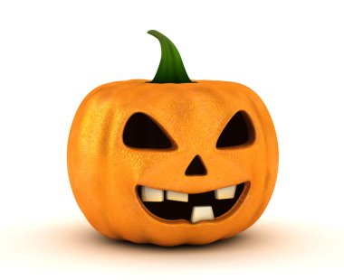 izole 3d halloween balkabağı