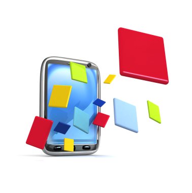 uygulamalar uçan 3d render--dan telefon