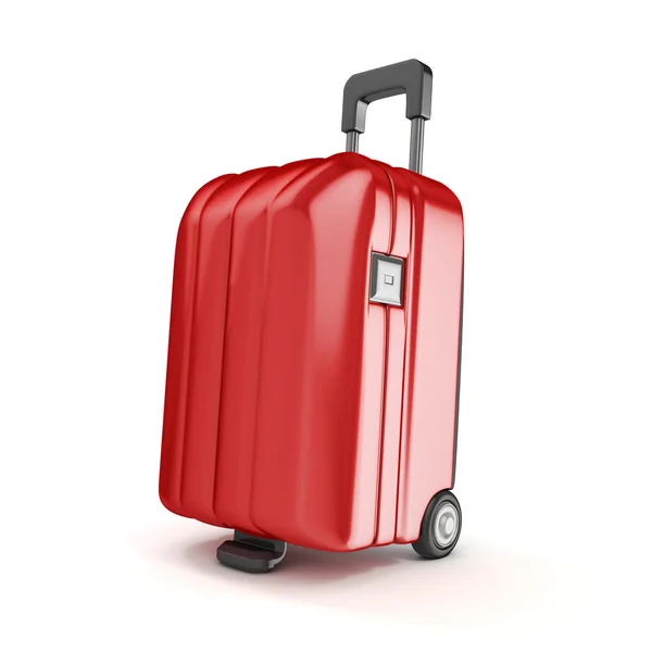 Червоний чемодан ізольовані — стокове фото