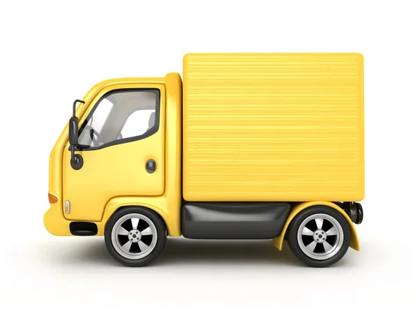 3D Yellow Van isolated — Stock Photo, Image