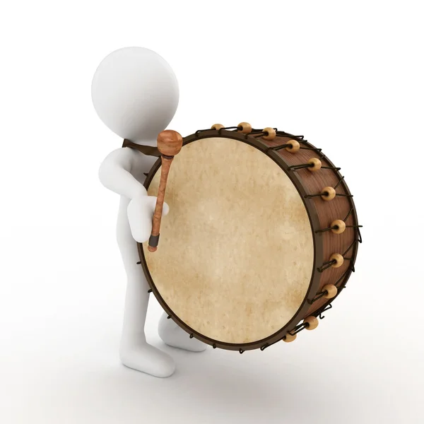 3D Ramadan drummer isolated — Stock Photo, Image