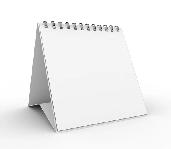 3D Blank Calendar isolated — Stock Photo, Image