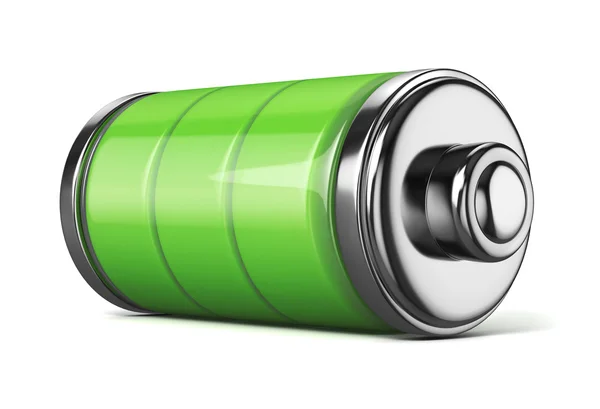 3D Full Battery symbol white isolated — Stock Photo, Image