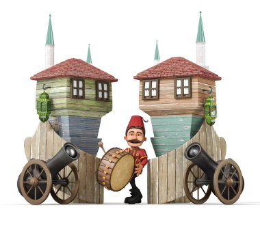 3D Ramazan kavramı-Ramazan davulcusu, davul, Ramazan silah, Müslüman Mahallesi