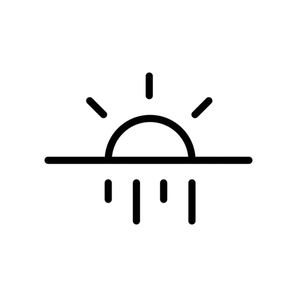 Cloud Forecast Rainy Warm Weather Icon — Stock Vector