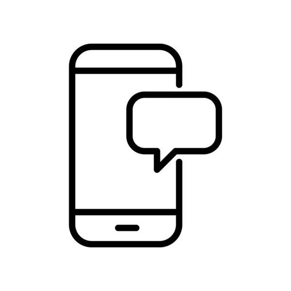 Mensaje Chat Teléfono Notificación Móvil Icono Del Teléfono Inteligente — Vector de stock