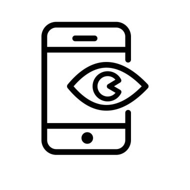 Göz izinin reklamı cep telefonu görüntüsü simgesi