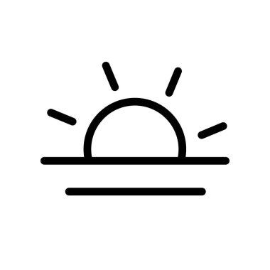 Güneş ufku simgesi. Görmek güzel.