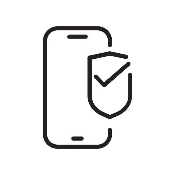 Antivirus Mobile Protection Icon Design — 图库矢量图片