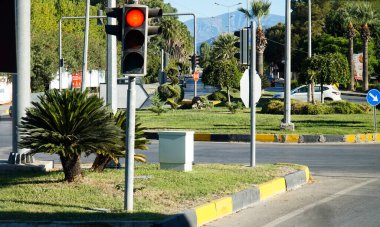 Mugla 'da Türkiye karayollarında trafik.     