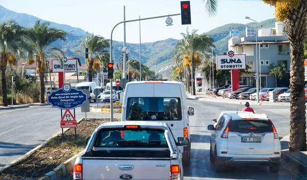 Mugla 'da Türkiye karayollarında trafik.     