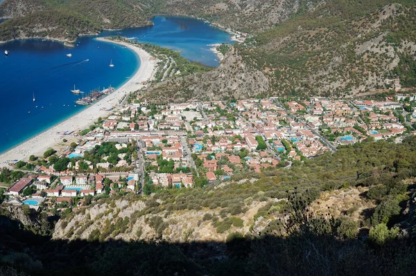 Veduta Una Città Una Delle Baie Sulla Costa Della Turchia — Foto Stock