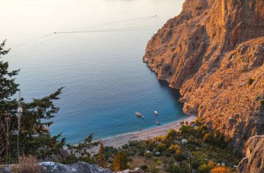Yukarıdan Kelebekler Vadisi 'nin manzarası. Türkiye 'nin güneyi.