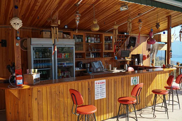Одно Кафе Рядом Пляжем Кабак Юге Турции — стоковое фото