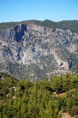 Türkiye 'nin güneyindeki Taurus Dağlarının manzara ve kayaları.
