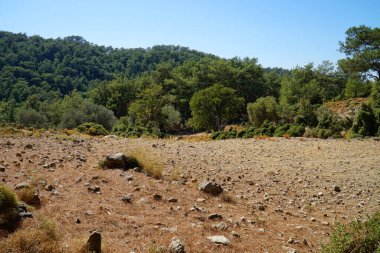 Türkiye 'nin güneyindeki Taurus Dağlarının manzara ve kayaları.