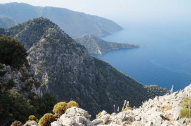  Akdeniz 'in manzaraları işte. Boğa Dağları. Türkiye. 