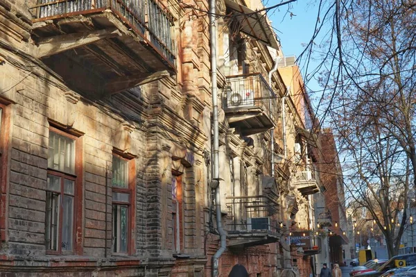 Фасад Старинного Красивого Здания Городе Днепр — стоковое фото