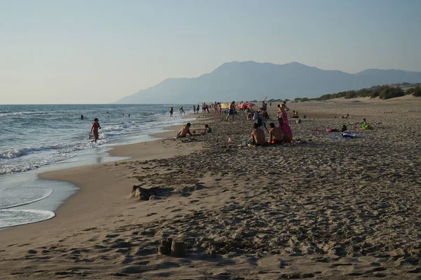 Spiaggia Sabbiosa Più Lunga Patara Nel Villaggio Gelemish Nel Sud — Foto Stock