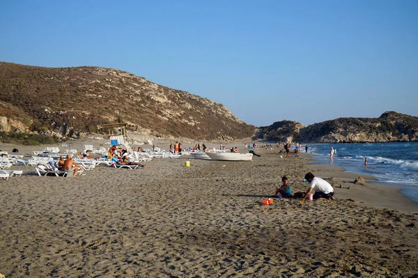 Spiaggia Sabbiosa Più Lunga Della Turchia Patara Tramonto — Foto Stock