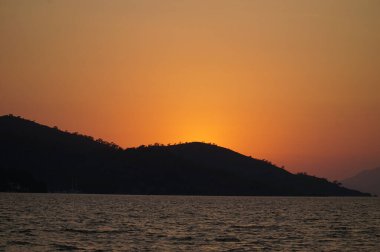 Gün batımı. Fethiye 'nin setinden Ege Denizi' ne bak..