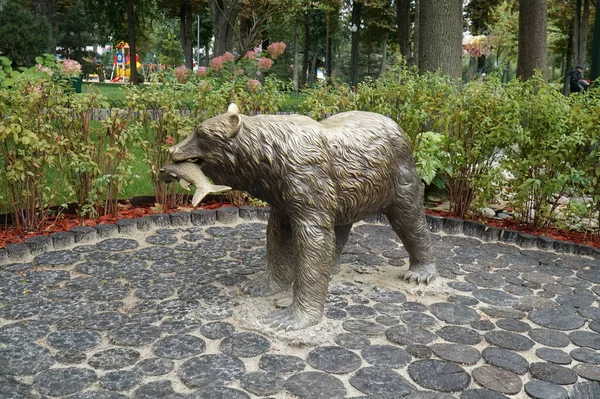 Bronsskulpturer Pryder Gorkij Parken Stadskärnan Kharkiv Kharkiv Regionen Ukraina — Stockfoto