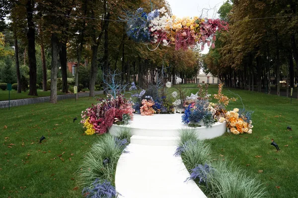 Квіткові Ліжка Парку Горького Харкові Осінь 2021 — стокове фото