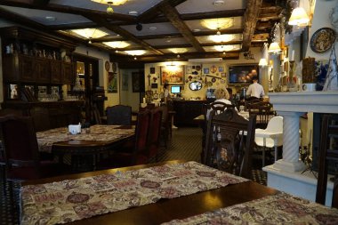Interior of one of the hotels in the Carpathians.