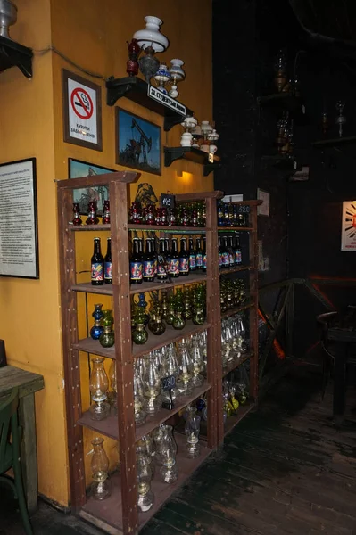 Estanterías Una Tienda Cerveza Artesanal Lviv — Foto de Stock