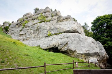 Karpatya dağlarında yumuşak ve yüksek kireçtaşı kayaları.