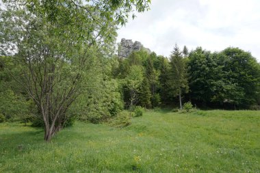 Wooden reconstruction of the fortress on the playground.