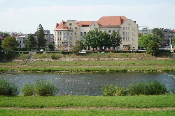 Polonya Nın Przemysl Şehrinin San Nehri Kıyısındaki Seti — Stok fotoğraf